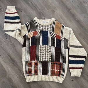 Mens M Original 90s Sweater Wool Blend Coogi Vibe Knit Pullover Vtg Hong Kong